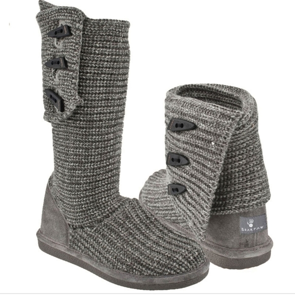 Bearpaw Womens Knit Sweater Tall shoes boots sz 7 - Picture 1 of 13
